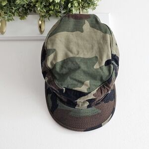 Vintage US Military Woodland Camo Patrol Cap Hot Weather Propper 7 3/8 BDU Army